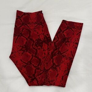 lululemon athletica Red Snake Print Leggings